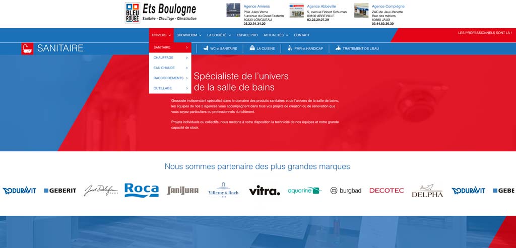 le site internet des établissements Boulogne